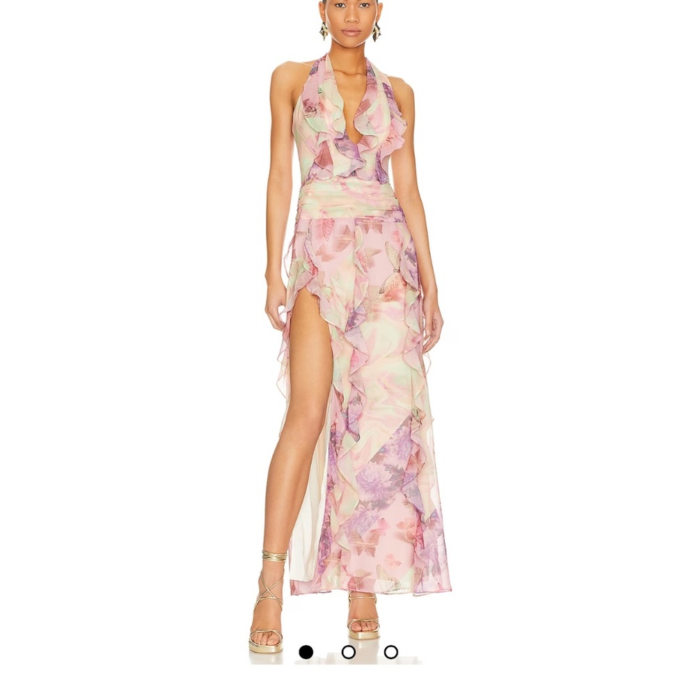 Divya Floral Halter Maxi Dress NBD REVOLVE